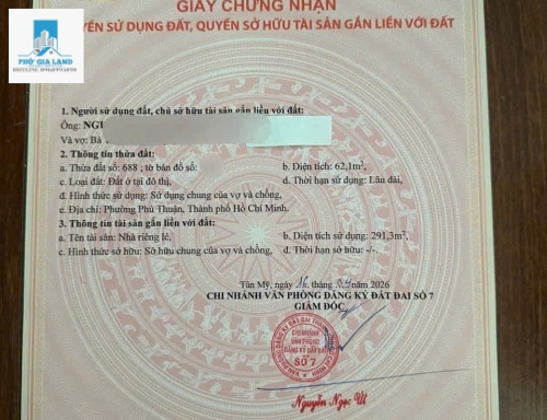 BÁN 5 LÔ ĐẤT LIỀN KỀ - PHÚ THUẬN - QUẬN 7. 