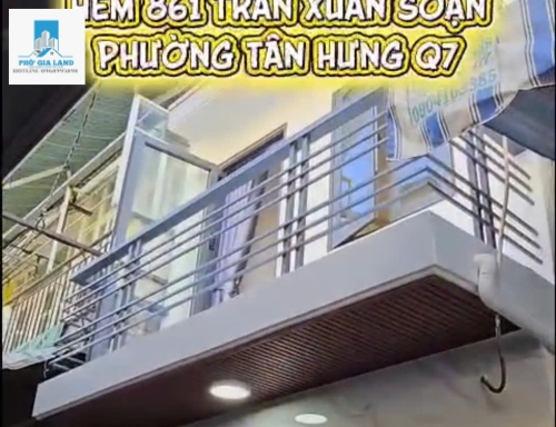 NHÀ 3 TẦNG MẶT TIỀN HẺM - NGAY CHỢ - TRẦN XUÂN SOẠN, QUẬN 7.