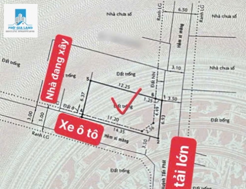 BÁN LÔ ĐẤT GÓC 2 MẶT TIỀN - GẦN CHỢ PHÚ THUẬN , QUẬN 7 .