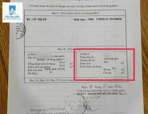BÁN NHÀ ĐƯỜNG HOÀNG TRỌNG MẬU, P.TÂN HƯNG , QUẬN 7.
