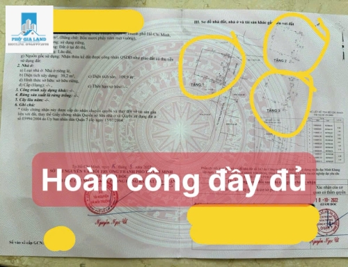BÁN NHÀ HẺM 3 TẦNG SHR , P. PHÚ THUẬN , QUẬN 7.