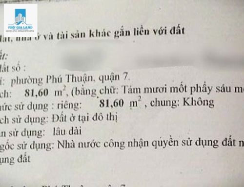 BÁN ĐẤT ĐƯỜNG 8M XE HƠI TRÁNH NHAU THOẢI MÁI PHÚ THUẬN, QUẬN 7