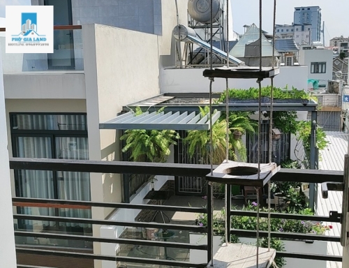 HẺM XE TẢI NGAY LÝ PHỤC MAN & HUỲNH TẤN PHÁT, 60M2 (4x15), 5 TẦNG 5PN KHÉP KÍN SÂN THƯỢNG, SỔ A4 CHÀO 12T TL.  