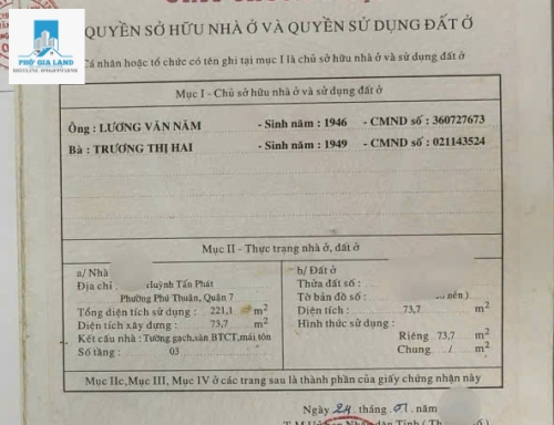 BÁN NHÀ 3 TẦNG, MT ĐƯỜNG HUỲNH TẤN PHÁT, PHÚ THUẬN, QUẬN 7 .