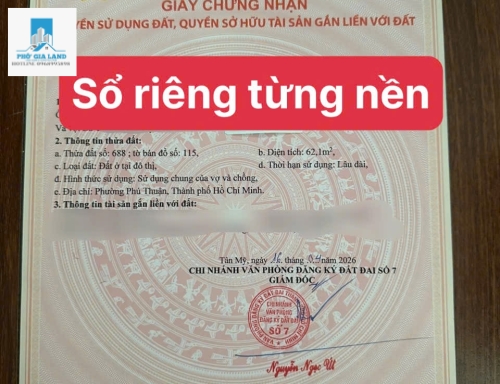 PHÚ THUẬN - ĐẤT SỔ HỒNG RIÊNG TỪNG NỀN - TẠI SÂN VẬN ĐỘNG QUẬN 7 .- CÁCH PHÚ MỸ HƯNG TẦM 700m . 