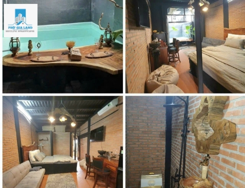 BÁN NHÀ GỖ CỔ KÍN - THIẾT KẾ KIỂU HOMESTAY ( 5 phòng) SỔ HỒNG RIÊNG - THỊ TRẤN NHÀ BÈ 