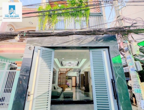 NHÀ MỚI ĐẸP - GÓC 2 MẶT TIỀN HẺM XE HƠI - P. PHÚ THUẬN - QUẬN 7 .                