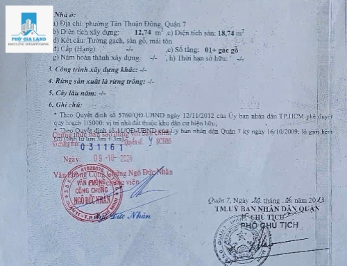 Bán nhà sổ hồng riêng - Q7 